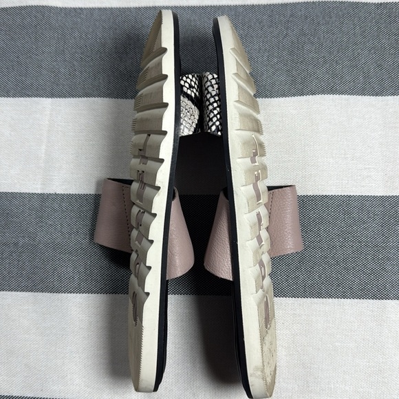 Sorel Womens Ella II Slide Sandals 7.5 Leather Snakeskin Print Summer Travel - Picture 7 of 10